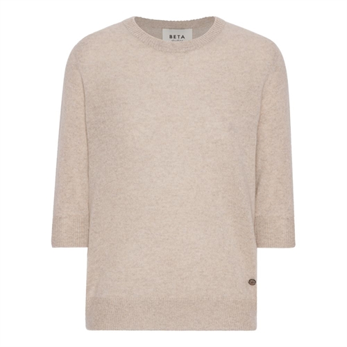BETA STUDIOS LADY SLEEVE O-NECK SAND MELANGE